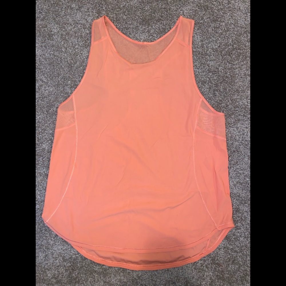 Lululemon Sculpt Tank, color: Pop Orange, size 10 (no tag)